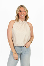 21Jewelz Balloon look haltertop - beige