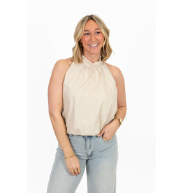 21Jewelz Balloon look haltertop - beige