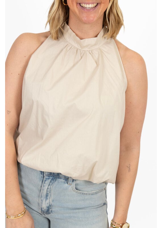 21Jewelz Balloon look haltertop - beige