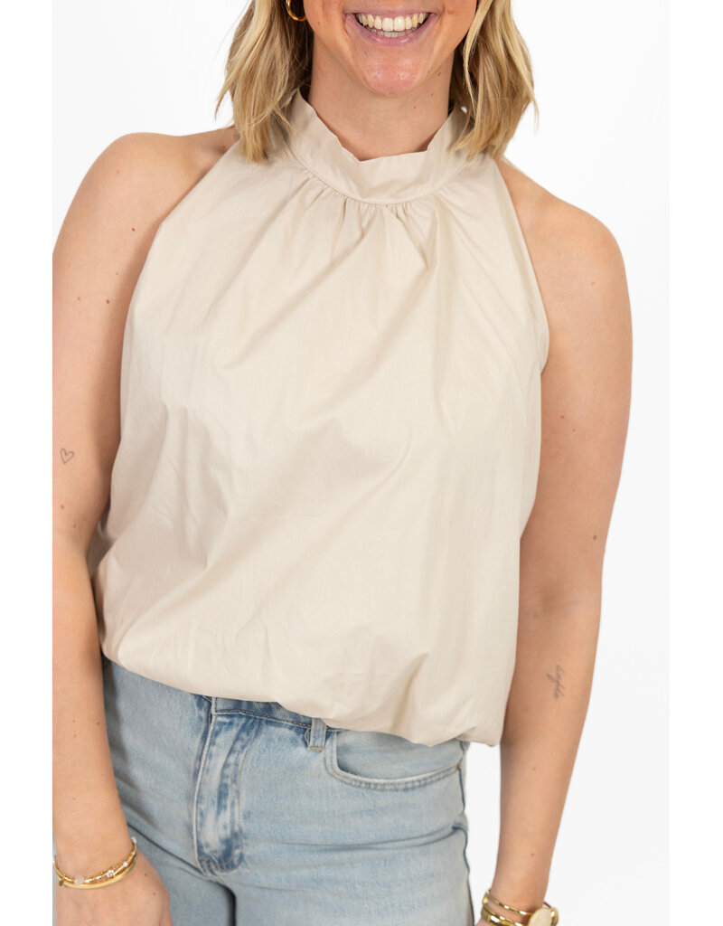 21Jewelz Balloon look haltertop - beige