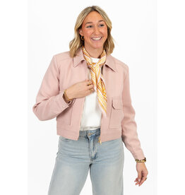 21Jewelz Kort effen jasje met zakken - roze