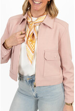 21Jewelz Kort effen jasje met zakken - roze