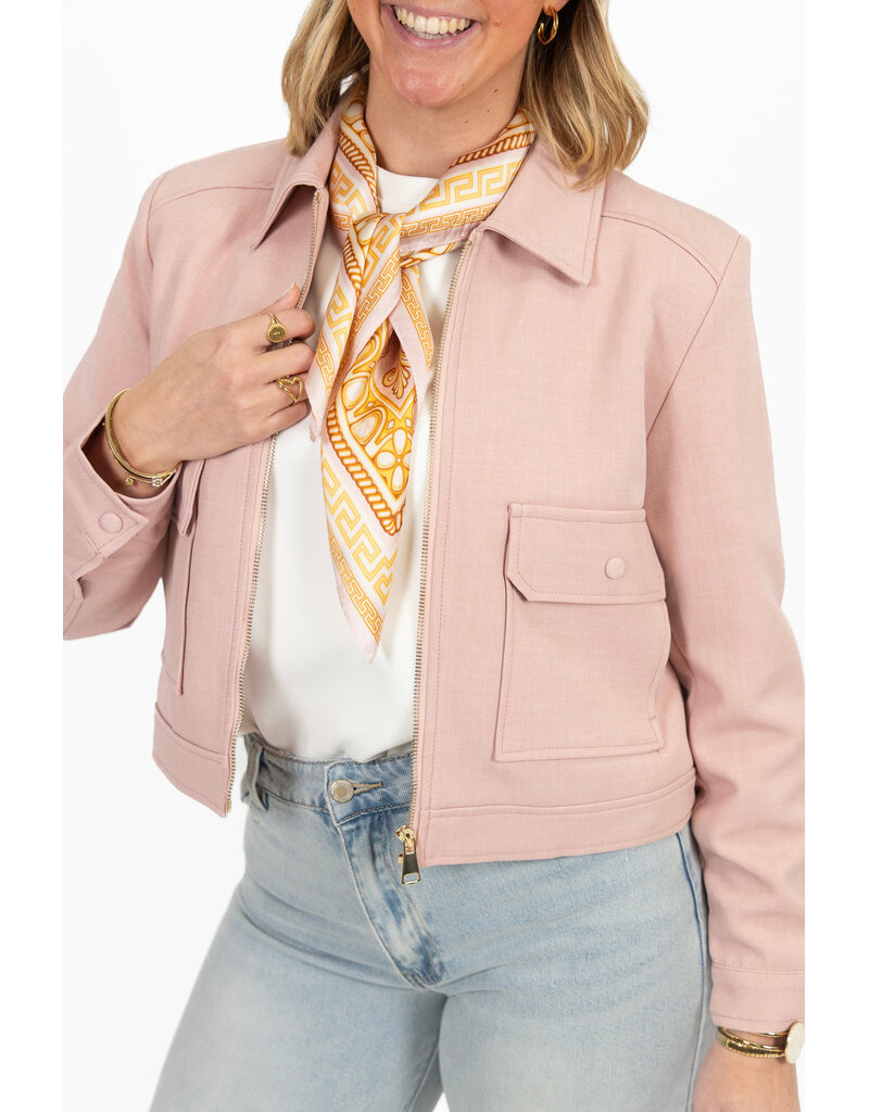 21Jewelz Kort effen jasje met zakken - roze