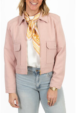 21Jewelz Kort effen jasje met zakken - roze