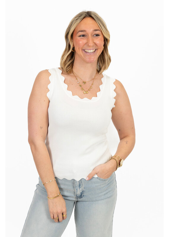 21Jewelz Basic zigzag top - wit