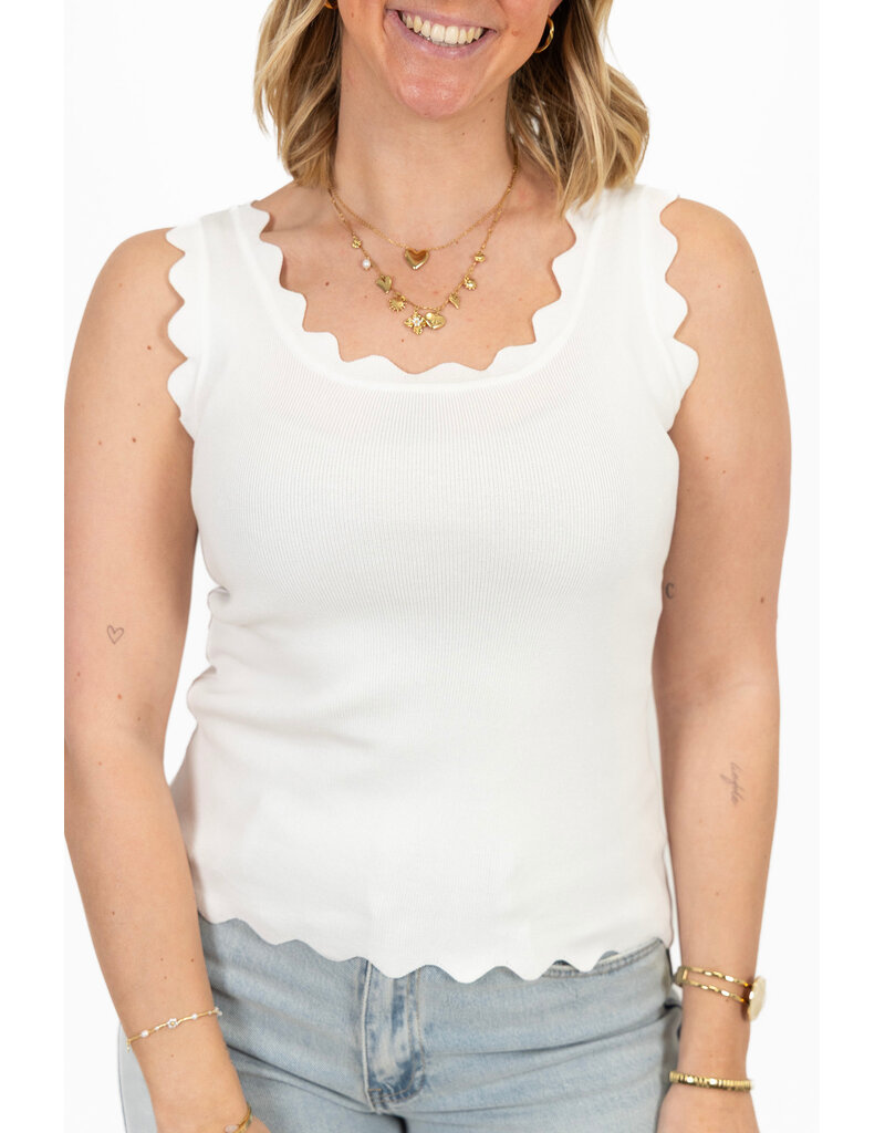 21Jewelz Basic zigzag top - wit