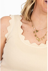 21Jewelz Basic zigzag top - beige