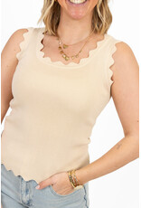21Jewelz Basic zigzag top - beige