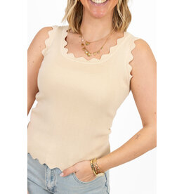 21Jewelz Basic zigzag top - beige