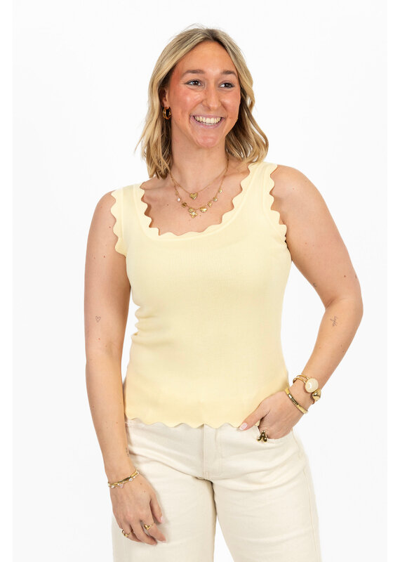 21Jewelz Basic zigzag top - geel