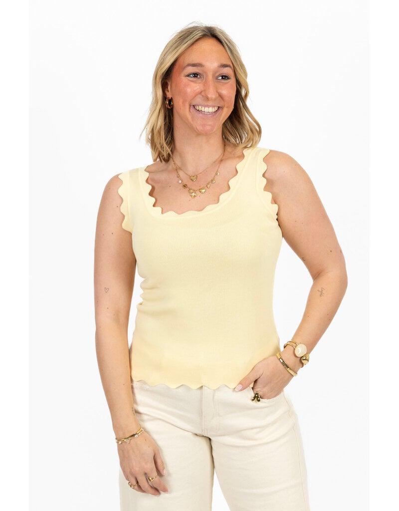 21Jewelz Basic zigzag top - geel