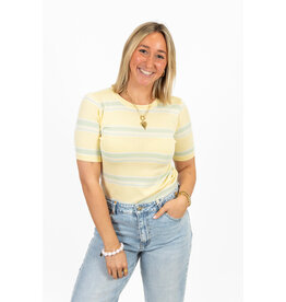 21Jewelz T-shirt met strepen - geel/groen