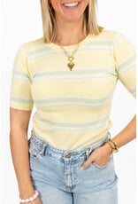 21Jewelz T-shirt met strepen - geel/groen