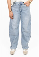 21Jewelz Balloon fit jeans met lichte wassing - blauw