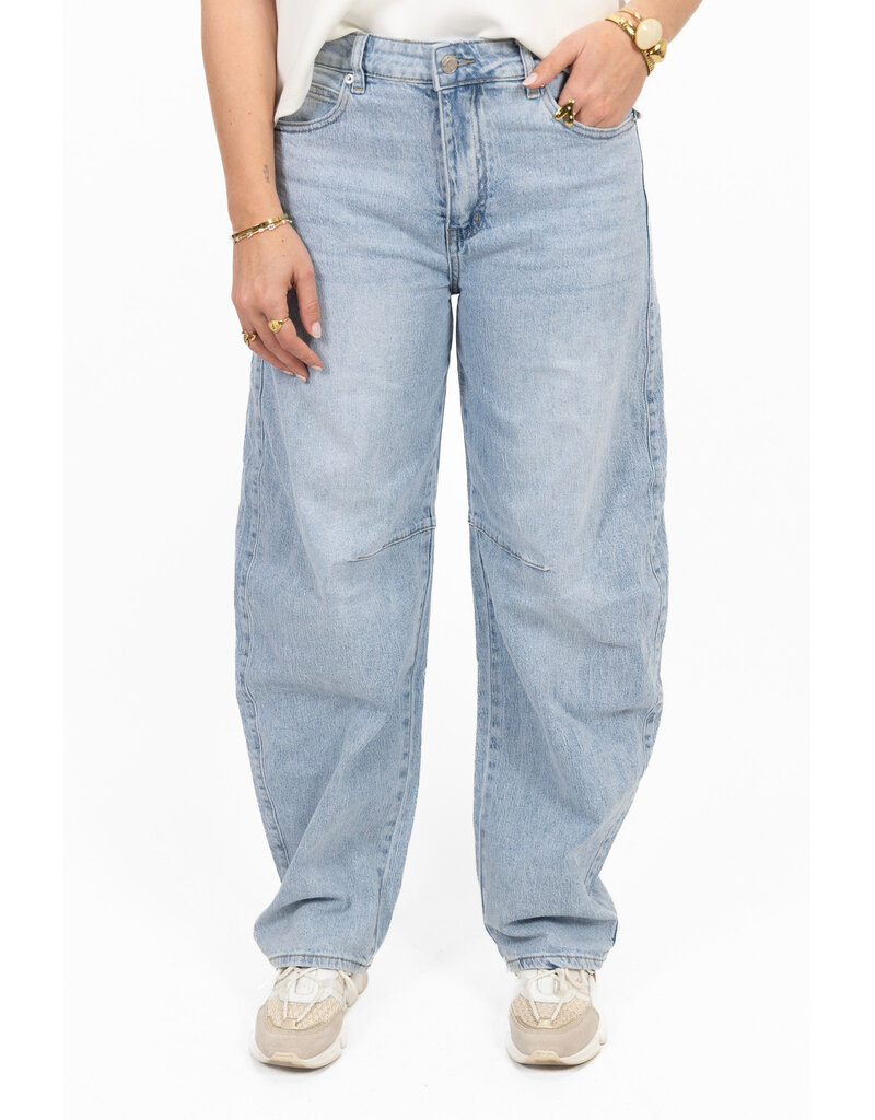 21Jewelz Balloon fit jeans met lichte wassing - blauw