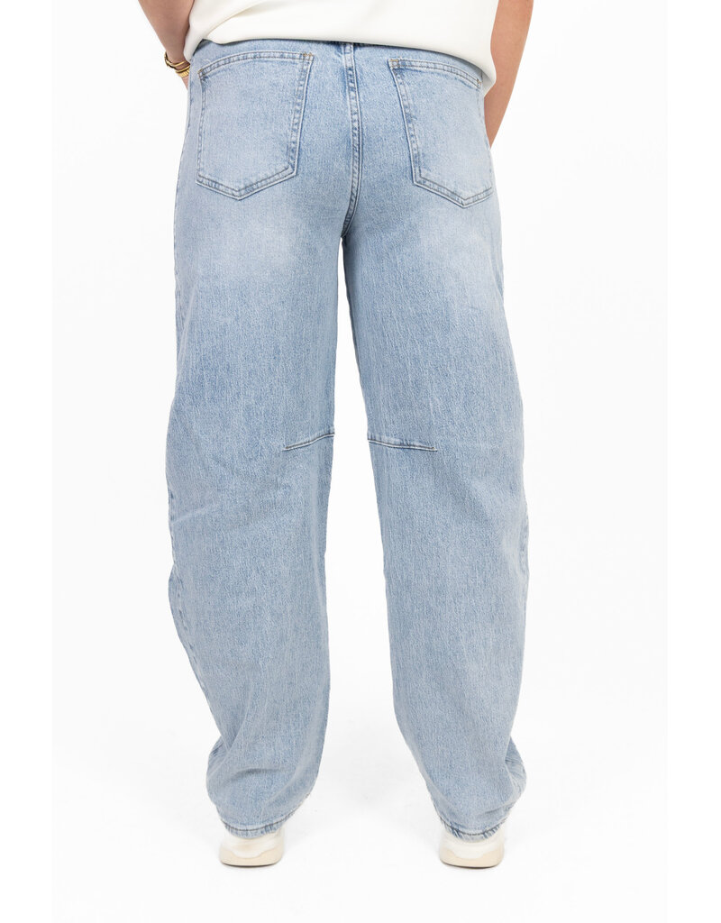 21Jewelz Balloon fit jeans met lichte wassing - blauw