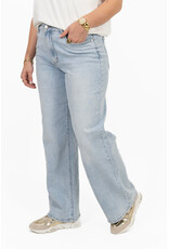 21Jewelz Wide leg jeans met lichte wassing - blauw