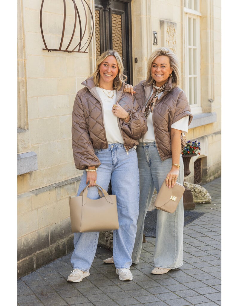 21Jewelz Gewatteerde bodywarmer - taupe