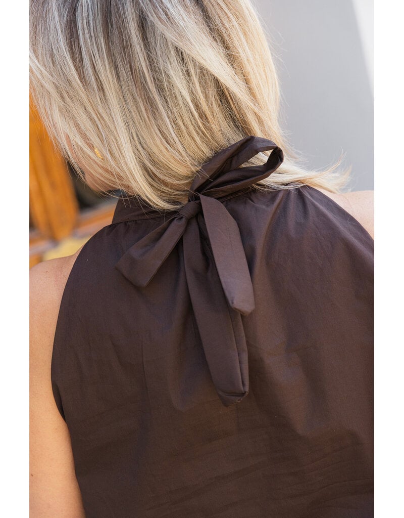 21Jewelz Balloon look haltertop - bruin