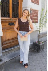 21Jewelz Basic zigzag top - bruin