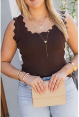 21Jewelz Basic zigzag top - bruin