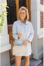 21Jewelz Denim jurkje met kraagje - lichtblauw