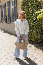 21Jewelz Effen blouse met plooien - wit