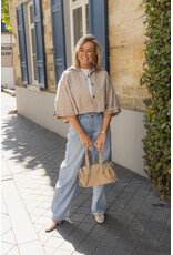 21Jewelz Losvallende  korte trenchcoat - donker beige