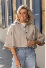 21Jewelz Losvallende  korte trenchcoat - donker beige