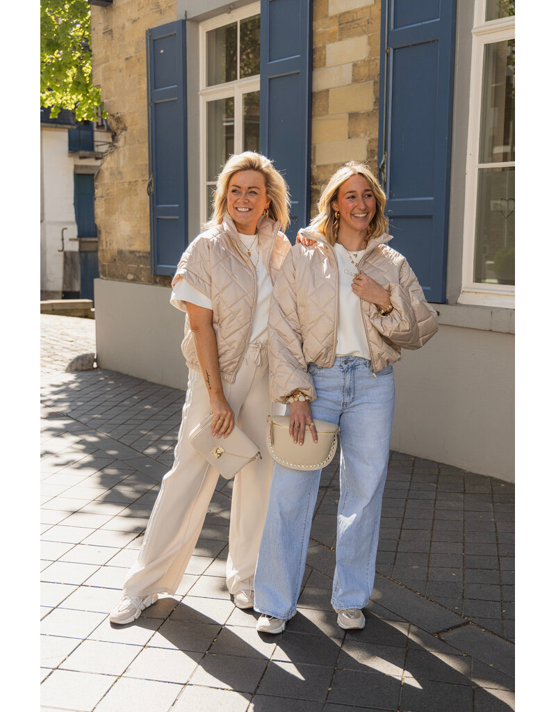 21Jewelz Gewatteerde bodywarmer - beige