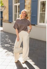 21Jewelz Top met boothals - bruin