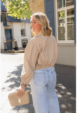 21Jewelz Cropped trenchcoat - donker beige