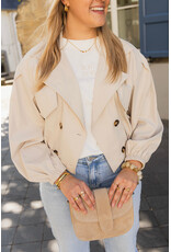21Jewelz Cropped trenchcoat - beige