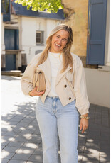 21Jewelz Cropped trenchcoat - beige