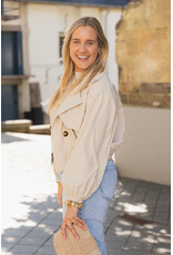 21Jewelz Cropped trenchcoat - beige