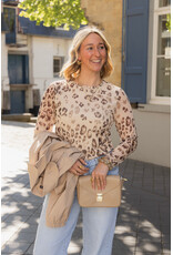 21Jewelz Mesh top met print - bruin/beige