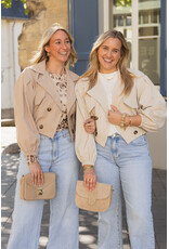 21Jewelz Mesh top met print - bruin/beige