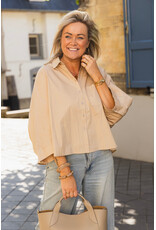 21Jewelz Wijde blouse met korte mouw - beige