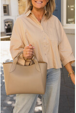 21Jewelz Wijde blouse met korte mouw - beige