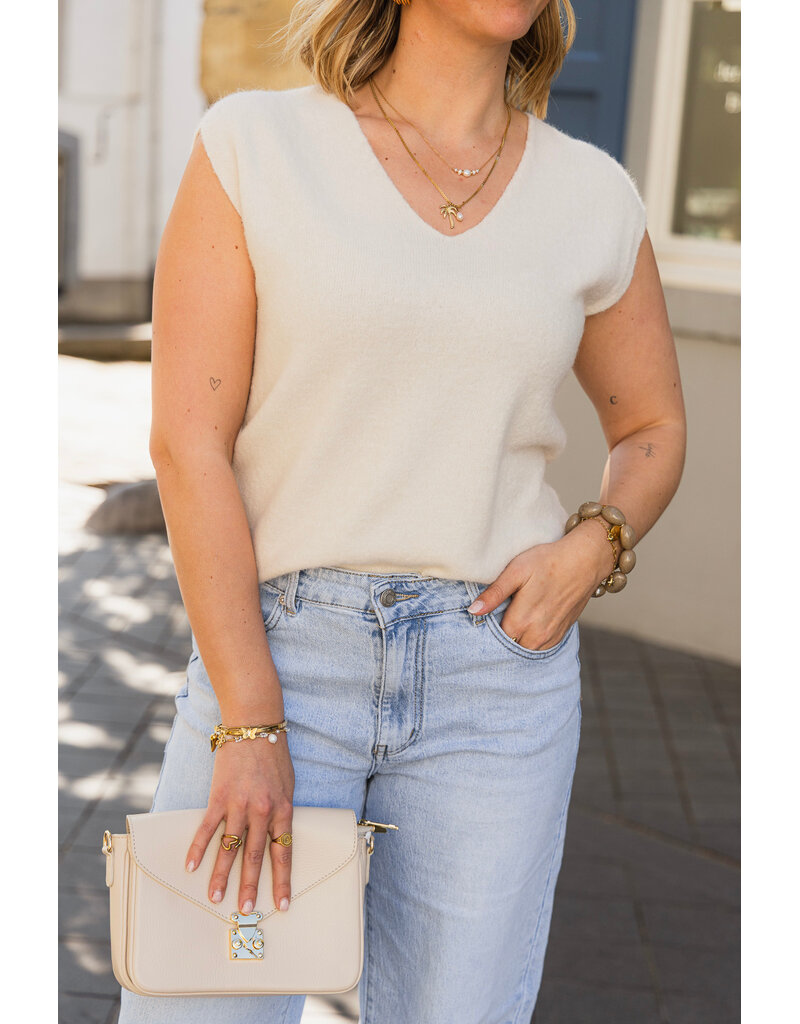 21Jewelz Gebreide spencer - ecru