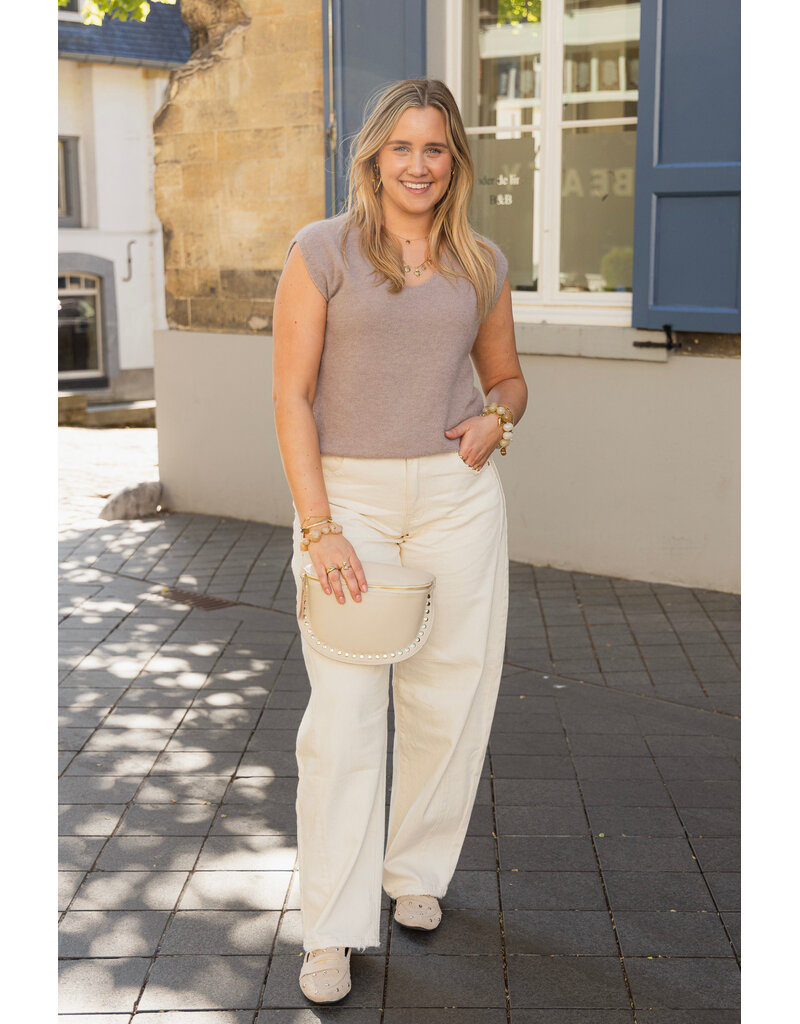 21Jewelz Gebreide spencer - taupe