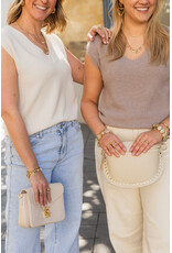 21Jewelz Gebreide spencer - taupe