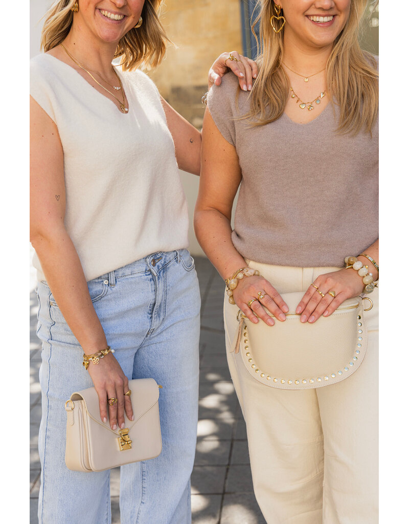 21Jewelz Gebreide spencer - taupe