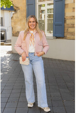 21Jewelz Kort effen jasje met zakken - roze