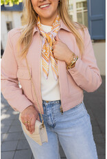 21Jewelz Kort effen jasje met zakken - roze