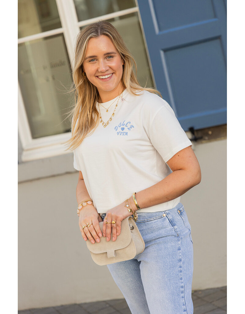 21Jewelz La dolce vita shirt - wit