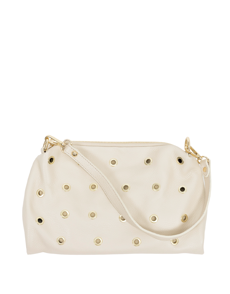 21Jewelz Tas met gouden ringen - ecru