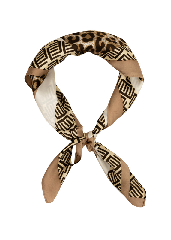 21Jewelz Sjaaltje met panter print - beige
