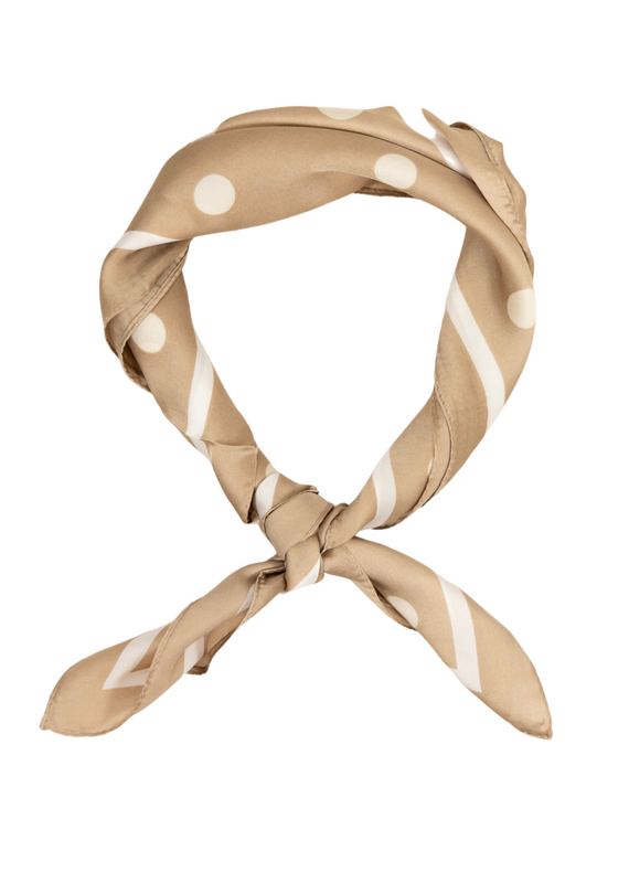 21Jewelz Sjaaltje met bolletjes print - beige