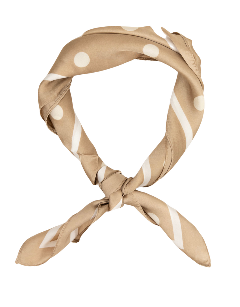 21Jewelz Sjaaltje met bolletjes print - beige